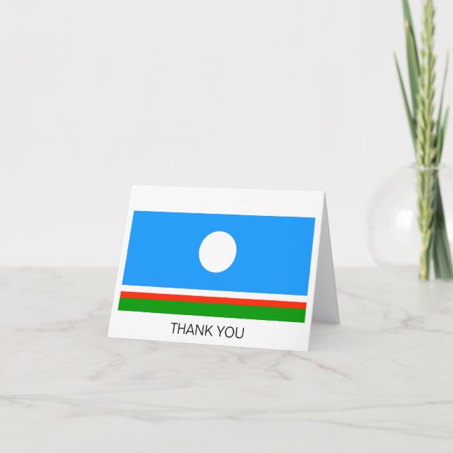 Tarjeta De Agradecimiento Bandera de Saja (Anverso)