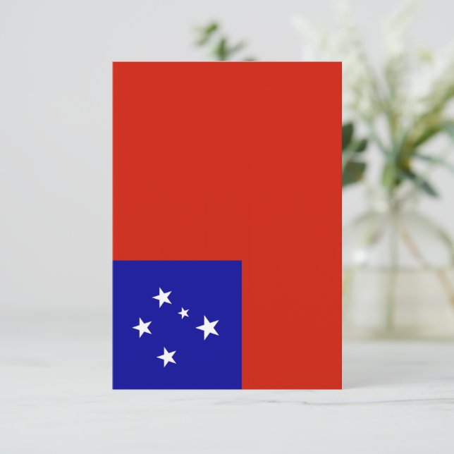 Tarjeta De Agradecimiento Bandera de Samoa (Anverso de pie)