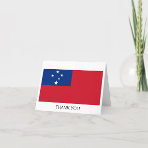 Tarjeta De Agradecimiento Bandera de Samoa