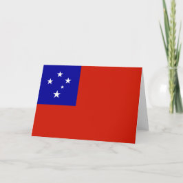 Tarjeta De Agradecimiento Bandera de Samoa
