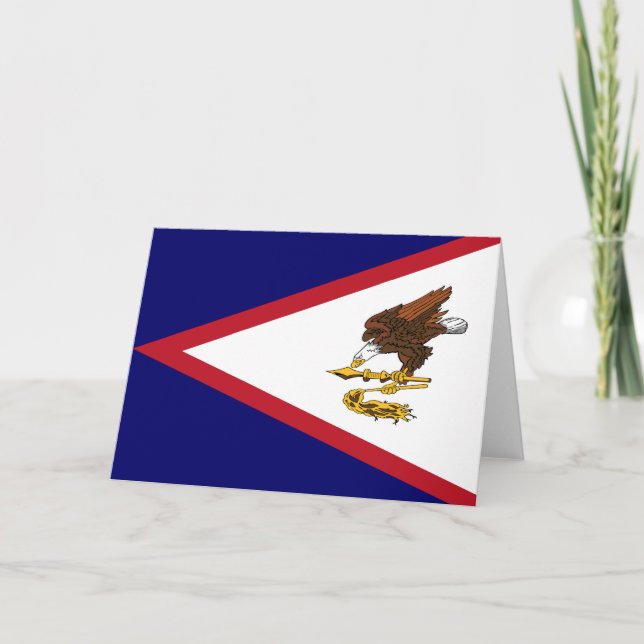 Tarjeta De Agradecimiento Bandera de Samoa Americana (Anverso)