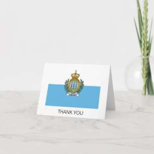 Tarjeta De Agradecimiento Bandera de San Marino