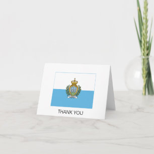 Tarjeta De Agradecimiento Bandera de San Marino