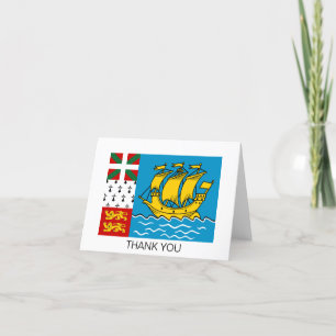 Tarjeta De Agradecimiento Bandera de San Pedro y Miquelón