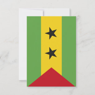 Tarjeta De Agradecimiento bandera de Santo Tomé y Príncipe