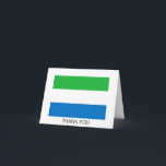 Tarjeta De Agradecimiento Bandera de Sierra Leona<br><div class="desc">Bandera patriótica de Sierra Leona.</div>