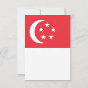 Tarjeta De Agradecimiento bandera de Singapur