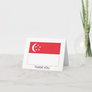 Tarjeta De Agradecimiento Bandera de Singapur