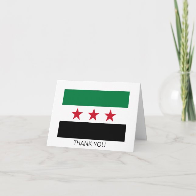 Tarjeta De Agradecimiento Bandera de Siria (Anverso)