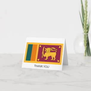 Tarjeta De Agradecimiento Bandera de Sri Lanka