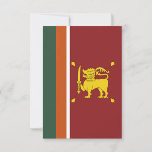 Tarjeta De Agradecimiento Bandera de Sri Lanka