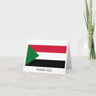 Tarjeta De Agradecimiento Bandera de Sudán