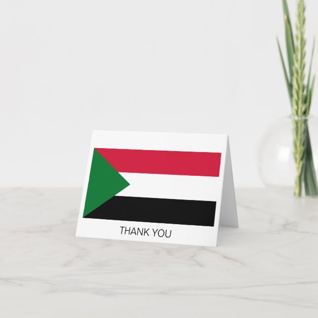 Tarjeta De Agradecimiento Bandera de Sudán (Anverso)