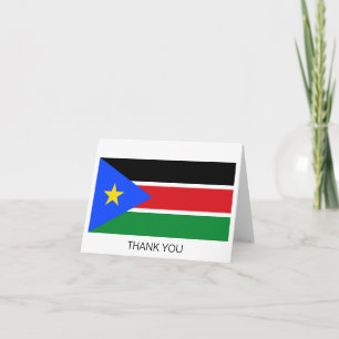 Tarjeta De Agradecimiento Bandera de Sudán del Sur