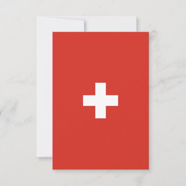Tarjeta De Agradecimiento Bandera de Suiza (Anverso)