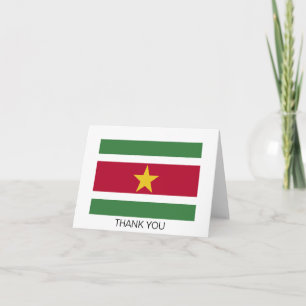 Tarjeta De Agradecimiento Bandera de Surinam