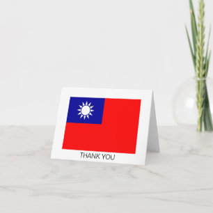 Tarjeta De Agradecimiento Bandera de Taiwán