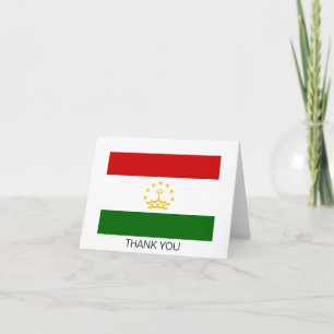 Tarjeta De Agradecimiento Bandera de Tayikistán