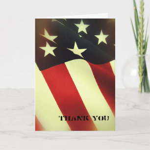 Tarjeta De Agradecimiento Bandera de tela de Estados Unidos