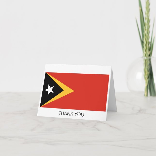 Tarjeta De Agradecimiento Bandera de Timor Oriental (Anverso)