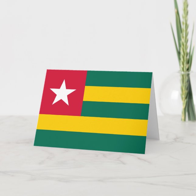 Tarjeta De Agradecimiento Bandera de Togo (Anverso)