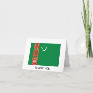 Tarjeta De Agradecimiento Bandera de Turkmenistán