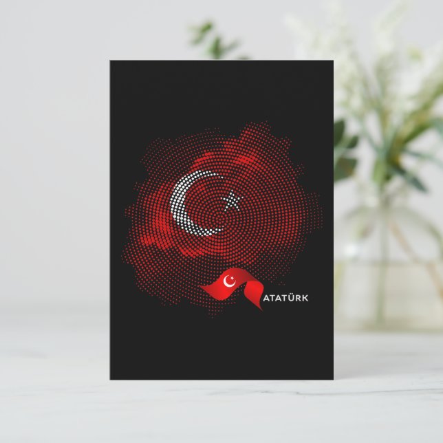 Tarjeta De Agradecimiento Bandera de Turquía (Anverso de pie)