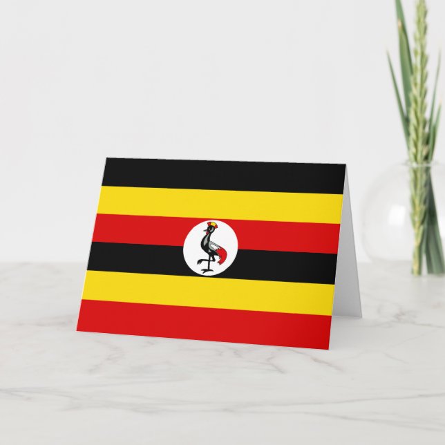 Tarjeta De Agradecimiento Bandera de Uganda (Anverso)