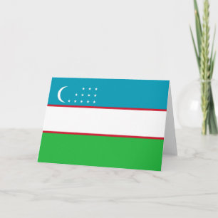 Tarjeta De Agradecimiento Bandera de Uzbekistán