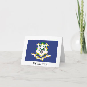Tarjeta De Agradecimiento Bandera del estado de Connecticut