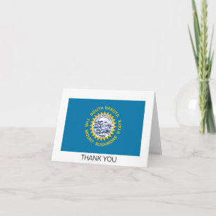 Tarjeta De Agradecimiento Bandera del estado de Dakota del Sur