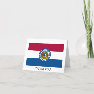 Tarjeta De Agradecimiento Bandera del estado de Missouri