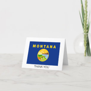 Tarjeta De Agradecimiento Bandera del estado de Montana