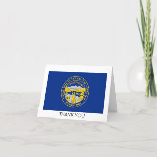 Tarjeta De Agradecimiento Bandera del Estado de Nebraska