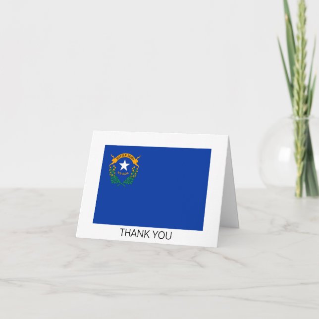 Tarjeta De Agradecimiento Bandera del estado de Nevada (Anverso)