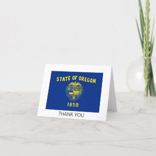 Tarjeta De Agradecimiento Bandera del Estado de Oregon