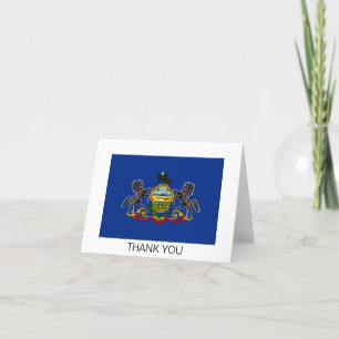 Tarjeta De Agradecimiento Bandera del estado de Pensilvania