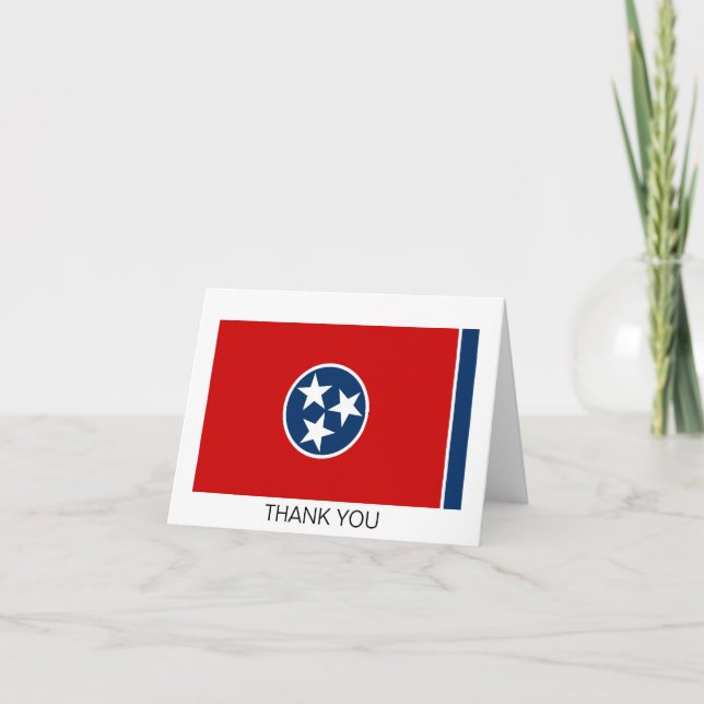 Tarjeta De Agradecimiento Bandera del estado de Tennessee (Anverso)