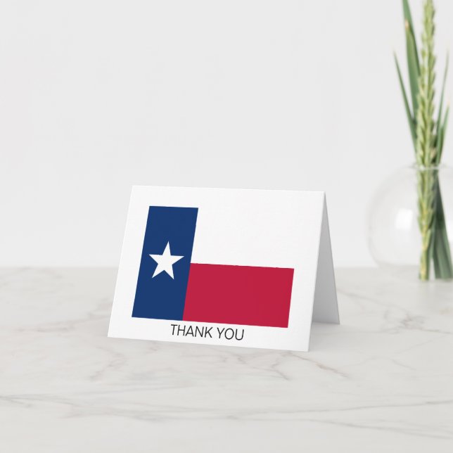 Tarjeta De Agradecimiento Bandera del estado de Texas (Anverso)