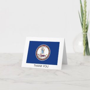 Tarjeta De Agradecimiento Bandera del estado de Virginia