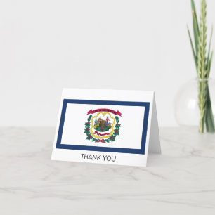 Tarjeta De Agradecimiento Bandera del estado de Virginia Occidental
