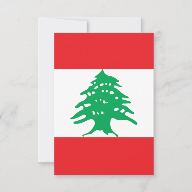 Tarjeta De Agradecimiento Bandera del Líbano (Anverso)