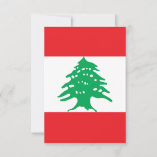 Tarjeta De Agradecimiento Bandera del Líbano