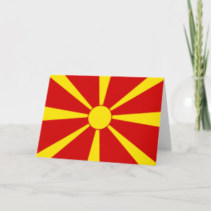 Tarjeta De Agradecimiento Bandera del Norte de Macedonia