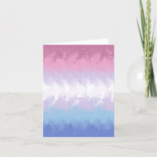 Tarjeta De Agradecimiento Bandera del Orgullo Bisexual del Boho Pastel Fluff