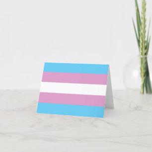 Tarjeta De Agradecimiento Bandera del Orgullo Trans