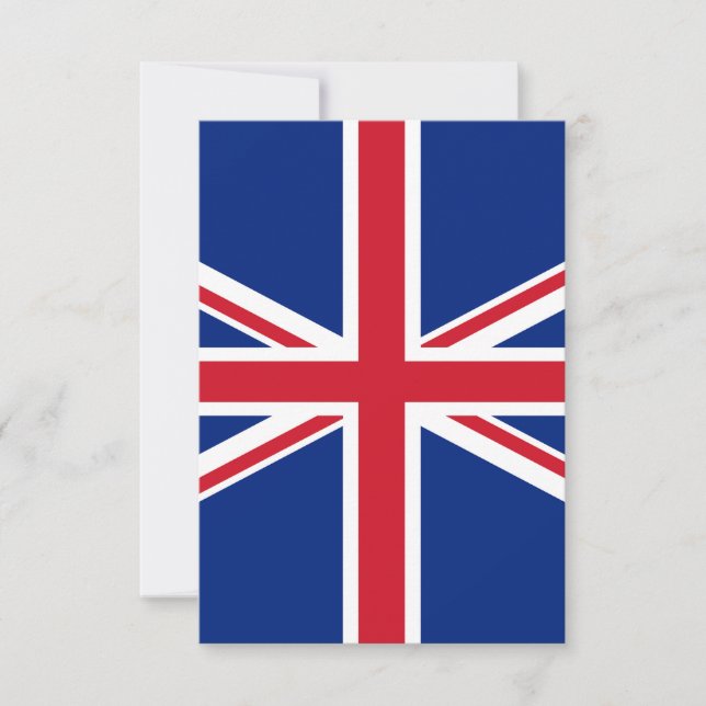 Tarjeta De Agradecimiento Bandera del Reino Unido (Anverso)