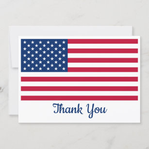 Tarjeta De Agradecimiento Bandera estadounidense personalista militar 