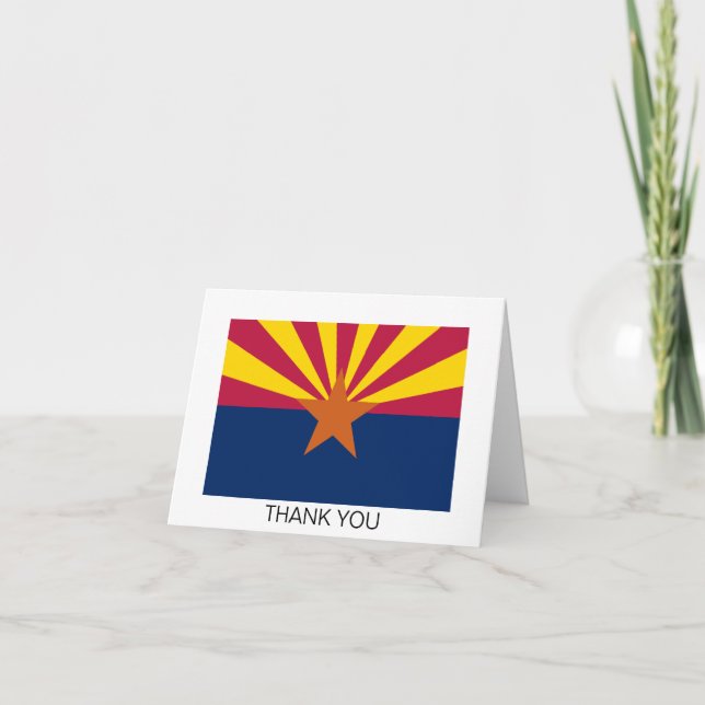 Tarjeta De Agradecimiento Bandera Estatal de Arizona (Anverso)