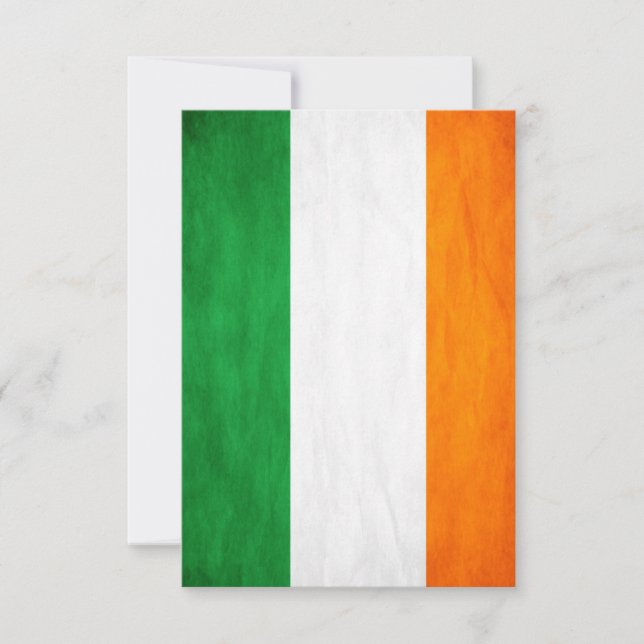 Tarjeta De Agradecimiento Bandera irlandesa (Anverso)